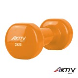 Kézisúlyzó vinyl Aktivsport 2 kg narancs