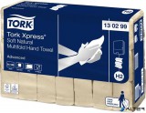 Kéztörlő, Interfold hajtás, 2 rétegű, 180 lap, H2 rendszer, Advanced, TORK "Xpress Soft Multifold", natúr