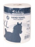 Kéztörlő, tekercses, 2 rétegű, 350 lap, VICTORIA "XL"
