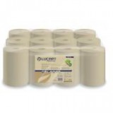 Kéztörlő, tekercses, 2 rétegű, LUCART "EcoNatural 14 CF", havanna barna [12 tek]