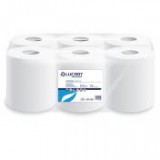 Kéztörlő, tekercses, 2 rétegű, LUCART, "Strong 450 CF", optimum fehér [6 tek]