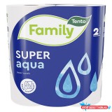 Kéztörlő tekercses háztartási TENTO Family super aqua 2 tekercses 2 rétegű