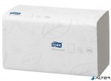 Kéztörlő, Z hajtás, 2 rétegű, 250 lap, H3 rendszer, Advanced, TORK "Singlefold", fehér