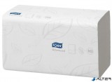 Kéztörlő, Z hajtás, toalettbe dobható, 2 rétegű, 250 lap, H3 rendszer, Advanced, TORK 'Singlefold', fehér