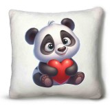 Kicsi, állatos plüss díszpárna, Panda maci