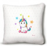 Kicsi plüss díszpárna, pici unikornis
