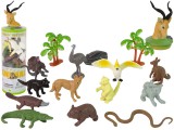 KicsiKocsiBolt Állatok Ausztrália figurái készlet 12db. Tartozékok csőben 13188