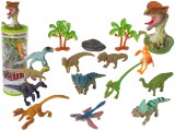 KicsiKocsiBolt Állatok dinoszaurusz figurák készlet 12db. Tartozékok csőben 13192