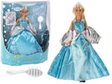 KicsiKocsiBolt Anlily Doll hófehér kék ruha, hosszú szőke haj 16196