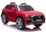 KicsiKocsiBolt Audi Q8 lakkozott piros 12V Elektromos kisautó 2.4GHz szülői távirányítóval, nyitható ajtóval, EVA kerekekkel 5505