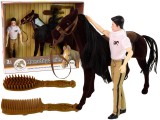 KicsiKocsiBolt Barna ló lovasával és kiegészítőkkel 13939
