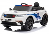 KicsiKocsiBolt BLT-201 12V Elektromos kisaitó- rendőrautó fehér 2.4GHz szülői távirányítóval, nyitható ajtóval, EVA kerekekkel 7633
