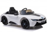 KicsiKocsiBolt BMW I8 Cupe 12V Elektromos kisautó nyitható ajtókkal,2,4Ghz szülői távirányítóval fehér 5159