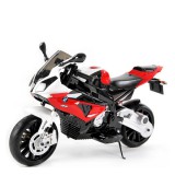 KicsiKocsiBolt BMW S 1000 RR piros 12V elektromos motorkerékpár EVA kerekekkel, kulcsos indítással 1719
