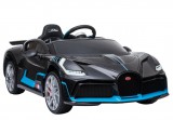 KicsiKocsiBolt Bugatti Divo lakk fekete12V Elektromos kisautó 2.4GHz szülői távirányítóval, nyitható ajtóval, EVA kerekekkel  4432