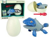 KicsiKocsiBolt Dinoszaurusz Moszaszaurusz készlet tojással DIY csavarhúzóval Kék 10416