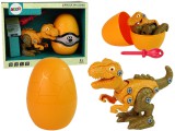 KicsiKocsiBolt Dinoszaurusz Tyrannosaurus Rex készlet tojással DIY csavarhúzóval Narancssárga 10412