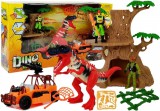 KicsiKocsiBolt Dinoszaurusz világ készlet figurák Buggy jármű fa csontvázak hang  7882
