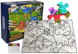 KicsiKocsiBolt Dinoszauruszok színezhető puzzle filctollak 24 db 7797