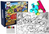 KicsiKocsiBolt Dinoszauruszok színezhető puzzle filctollak 24 db 7798