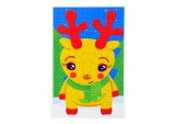 KicsiKocsiBolt DIY színes mozaik karácsonyi rénszarvasfoltozó készlet 12460