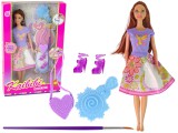 KicsiKocsiBolt Doll hosszú hajú festő ruha 15177
