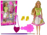 KicsiKocsiBolt Doll hosszú hajú festő ruha 15178