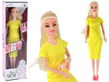 KicsiKocsiBolt Doll terhes anyuka sárga ruhában babával 15733