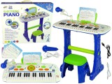 KicsiKocsiBolt Elektromos billentyűzet zongora gyerekeknek Kék USB jegyzetek 10974