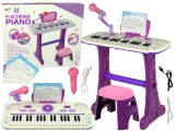 KicsiKocsiBolt Elektromos zongora billentyűzet gyerekeknek Rózsaszín USB jegyzetek 10975