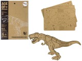KicsiKocsiBolt Fából készült 3D T-Rex térbeli kirakós oktatási összeállítás 22 db 16492