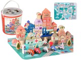 KicsiKocsiBolt Fából készült blokk készlet Városi betűk puzzle 135 db 9830