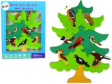KicsiKocsiBolt Fából készült fa madarak DIY fa puzzle blokkok 10136