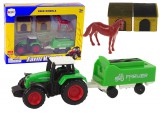 KicsiKocsiBolt Farm Set Traktor Utánfutó Ló 1:64 13289