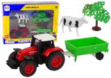KicsiKocsiBolt Farm Set Traktor Utánfutó Tehén 1:64 13291