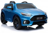 KicsiKocsiBolt Ford Focus RS 12V lakkozott kék elektromos kisautó 2.4GHz szülői távirányítóval, nyitható ajtóval, EVA kerekekkel 2522