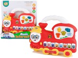 KicsiKocsiBolt Interaktív Zongora Mozdony Hang Állatok Jármű Hangok Dallamok Piros 11709