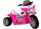 KicsiKocsiBolt JT Police 6V Elektromos kismotor pink 4357