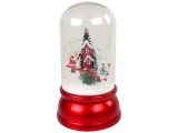 KicsiKocsiBolt Karácsonyi dekoráció Snow Dome piros Mikulás dekoráció 12643