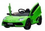 KicsiKocsiBolt Lamborghini Aventador  zöld 12V Elektromos kisautó 2.4GHz szülői távirányítóval, nyitható ajtóval, EVA kerekekkel  4124