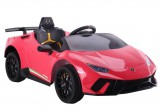 KicsiKocsiBolt Lamborghini Huracan 12V 4 motoros / 4 x 35W / Elektromos kisautó 2.4GHz szülői távirányítóval, nyitható ajtóval ,EVA kerekekkel  piros 6572