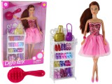 KicsiKocsiBolt Lucy Doll rózsaszín ruha és kegészítő készlet XXL 14778