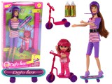 KicsiKocsiBolt Lucy Doll Set Lila roller gördeszkás 14774