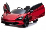 KicsiKocsiBolt McLaren 720S lakk bordó 12V Elektromos kisautó 2.4GHz szülői távirányítóval, nyitható ajtóval, EVA kerekekkel 4338
