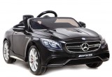 KicsiKocsiBolt MERCEDES-BENZ S63 AMG lakk fekete12V elektromos kisautó 2.4GHz szülői távirányítóval ,EVA kerekekkel1549
