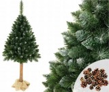 KicsiKocsiBolt Műfenyő -Karácsonyfa Gyémánt fenyő 3D törzsön 180 cm Hó csillogás 9910