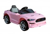 KicsiKocsiBolt Mustang GT Hasonmás pink 12V Elektromos kisautó 2.4GHz szülői távirányítóval, nyitható ajtóval,EVA kerekekkel 4779