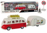 KicsiKocsiBolt Piros busz Camping Trailer járműkészlettel 13303