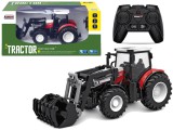 KicsiKocsiBolt Piros távirányítós traktor 2.4G mozgó vödör 1:24 12575