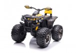 KicsiKocsiBolt QLS-3288 12V Elektromos Quad 4 darab 45W motorral ,2,4 GHz Szülői távirányítóval ,EVA kerekekkel sárga 9050